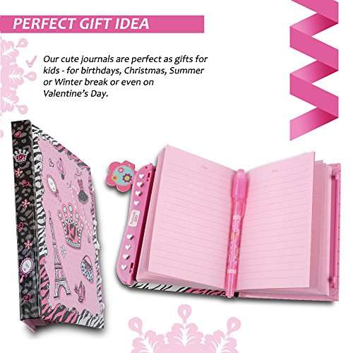 Girls Diary - 5, 6, 7, 8, 9, 10 Year Old Girl Gifts - Secret Diva Journal Notebook Set with Passc...