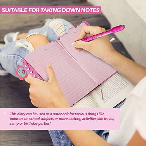 Girls Diary - 5, 6, 7, 8, 9, 10 Year Old Girl Gifts - Secret Diva Journal Notebook Set with Passc...