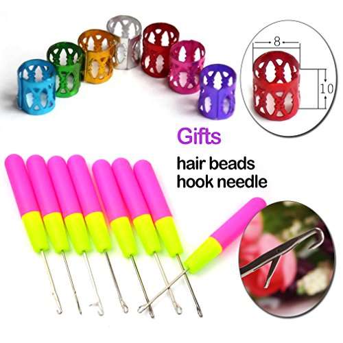 VRunique 6 Packs 14 Inch 1B# Goddess Locs Faux Locs Crochet Hair Braids Wavy Faux Locs With...