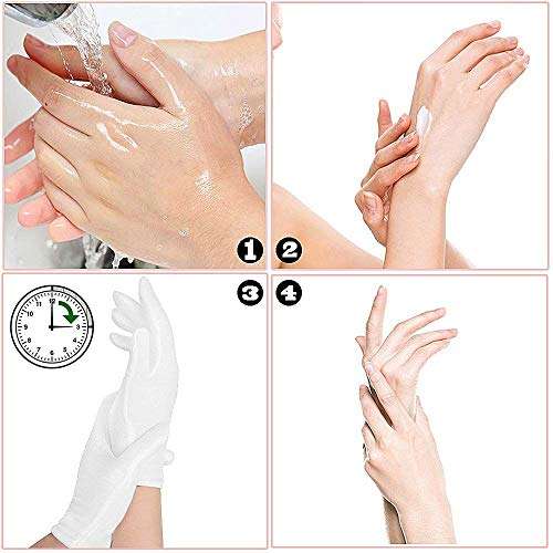 20 Pack Cotton Gloves - 9'' White Work Gloves Cosmetic Moisturising Gloves for Dry Hands & Eczema...