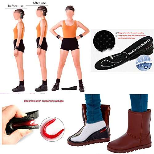Height Increase Heel Insoles 4 Layer Adjustable air Cushion Lift Pads Soles for Shoes Men Women U...