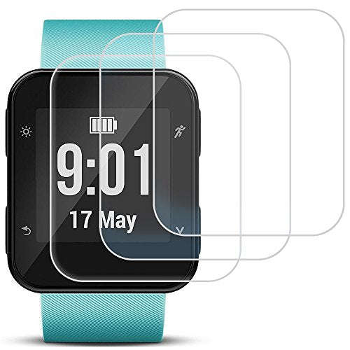 Screen Protector for Garmin Forerunner 35, AFUNTA 3 Pack Tempered Glass Film Anti-Scratch High De...
