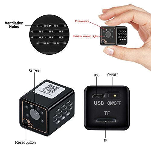 Hidden Camera - WiFi Spy Camera - Mini IP Security Came - HD 1080P Wireless Nanny Cameras for Hom...