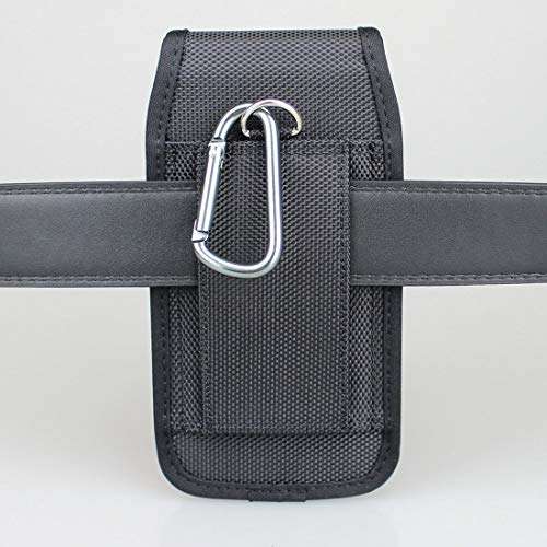 aubaddy Vertical Nylon Belt Pouch with ID Card Holder Cell Phone Holster Case w Belt Loop for iPh...
