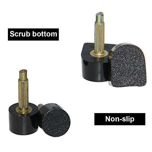 Kbnian 60pcs High Heel Tips Black High Heel Shoe Repair Tips Taps Dowel Lifts Replacement, 5 Diff...