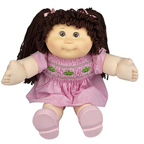 Cabbage Patch Kids Vintage Retro Style Yarn Hair Doll - Original Brunette Hair/Brown Eyes, 16" - ...