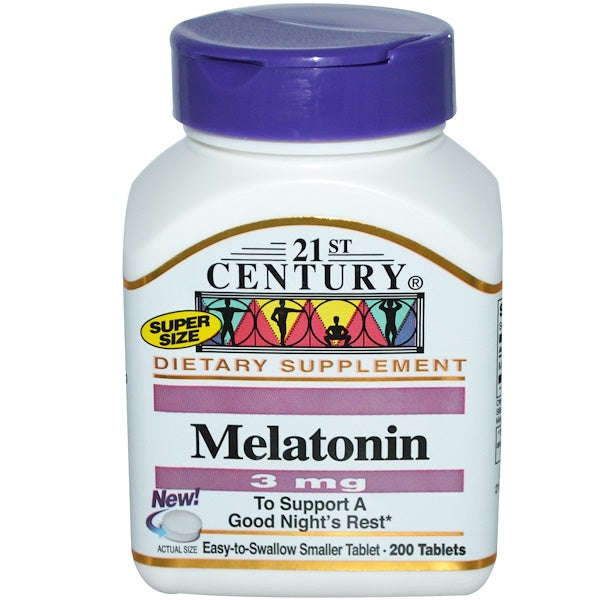 21st Century, Melatonin, 3 mg, 200 Tablets