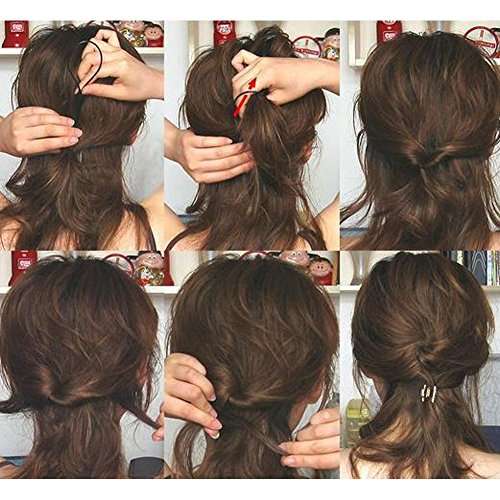 Topsy Tail Hair Styling Tool, Pack of 6 Hair Braid Hair Accessories Ponytail Maker, Pony Tail Too...