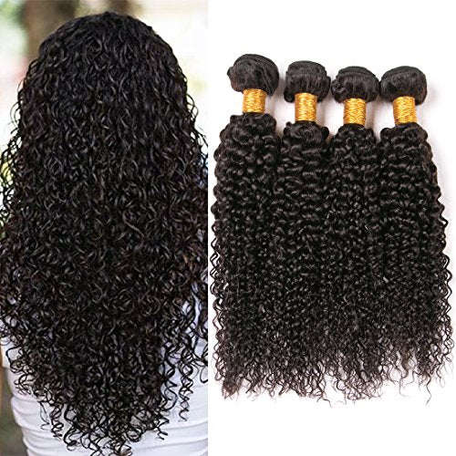 4 Bundles Brazilian Jerry Curl Mongolian Kinkys Curly Hair Extensions Hair Weave Weft 100 Remy Re...
