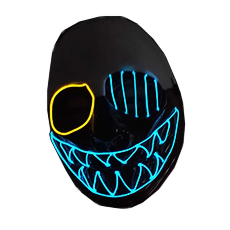 Latburg Scary Led Mask Purge Halloween Light Up Professional Rave Costumes Glow Stick Led Face Ch...