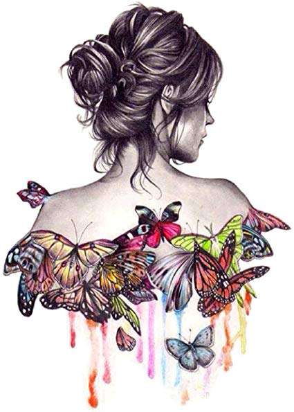 Geboor DIY Oil Painting by Numbers Kits, Geboor Canvas Oil Painting Beautiful Girl with Butterfly...