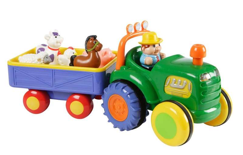 Kiddieland 024752 Motorised Old MacDonald Tractor and Trailer Age 12 Months plus