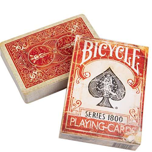 Bicycle 1800 Vintage Series Playing Cards by Ellusionist (Red)