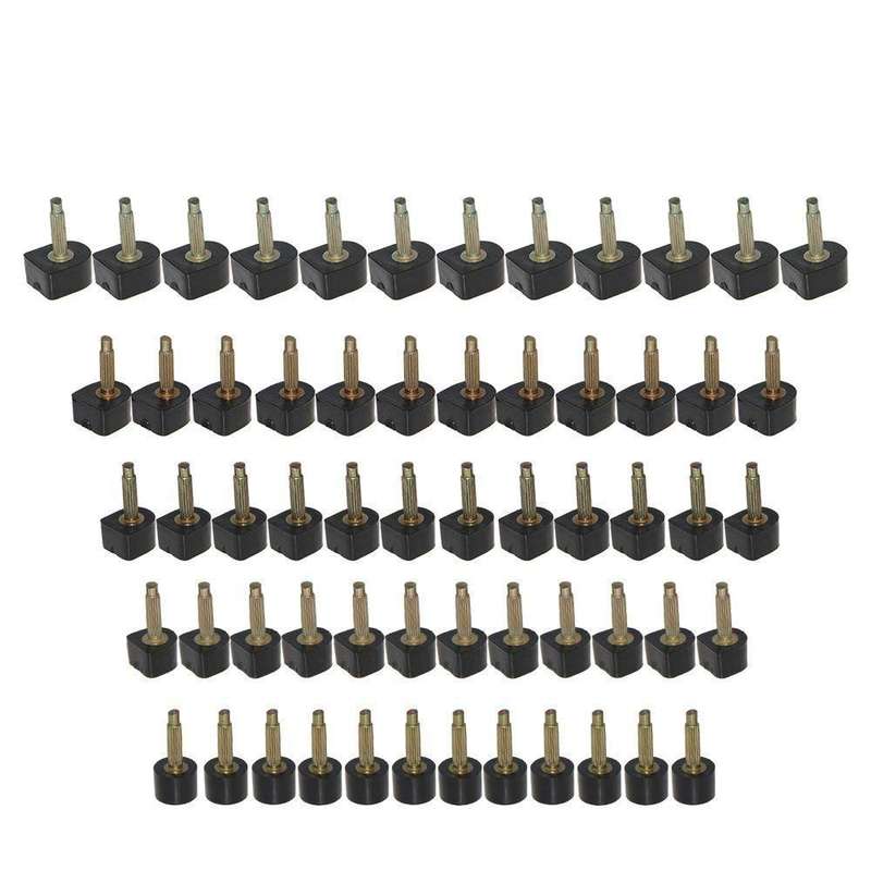 Kbnian 60pcs High Heel Tips Black High Heel Shoe Repair Tips Taps Dowel Lifts Replacement, 5 Diff...