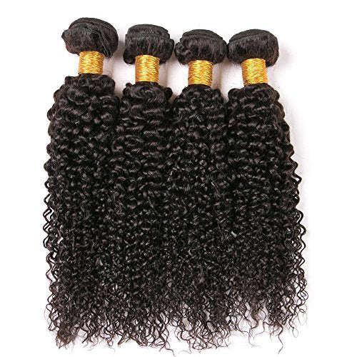 4 Bundles Brazilian Jerry Curl Mongolian Kinkys Curly Hair Extensions Hair Weave Weft 100 Remy Re...
