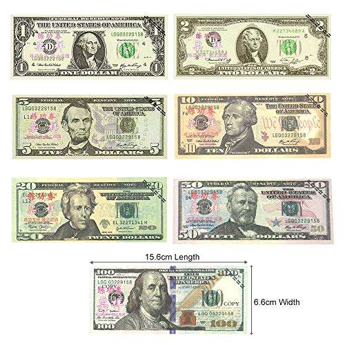 Orcalo Fake Money Prop Money Dollar $3,760 Fake Dollar Bills Play Money USD Cinema Props Prop Stack