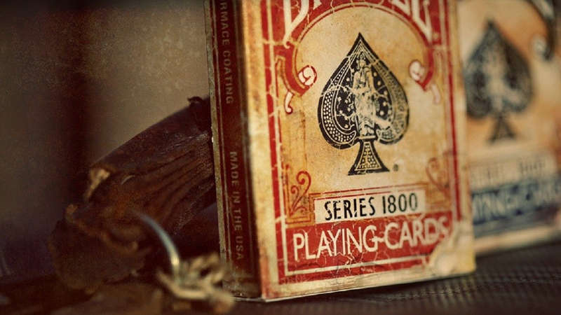 Bicycle 1800 Vintage Series Playing Cards by Ellusionist (Red)
