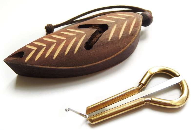 Jew's Harp by P.Potkin in a Dark Wooden Case (Mouth Musical Instrument)