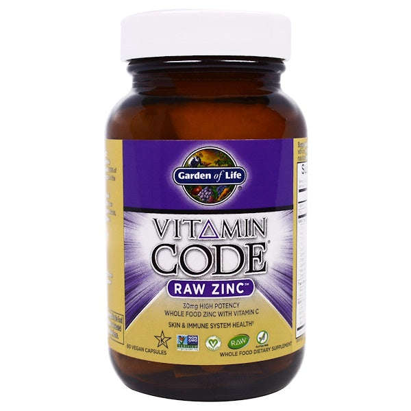 Garden of Life, Vitamin Code, Raw Zinc, 60 Veggie Caps