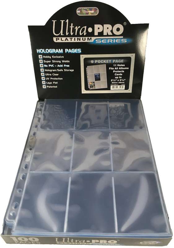 Ultra Pro Platinum Series A4 9 Pocket Pages - Trading Card Sleeves for Small/Standard Sized Cards...