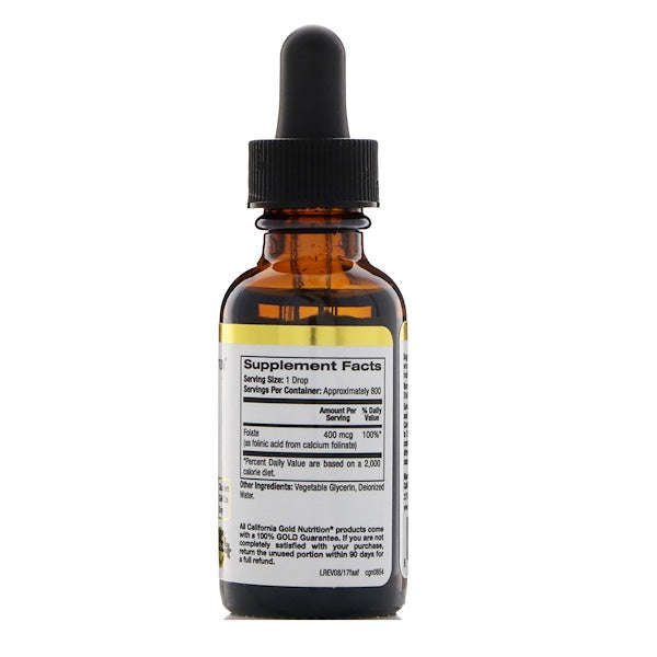 California Gold Nutrition, Folinic Acid, Alcohol Free, 1 fl oz (30 ml)