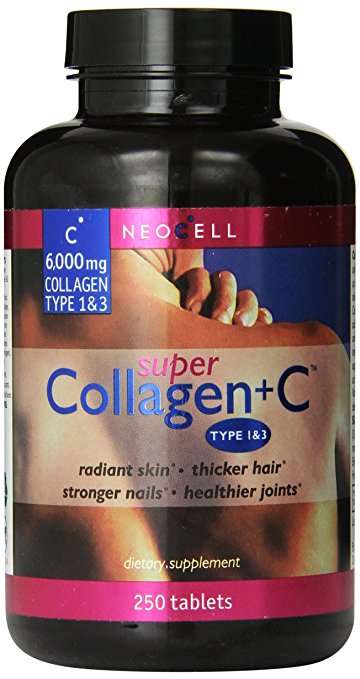 Neocell, Super Collagen + C, Type 1 & 3, 6,000 mg, 250 Tablets Men