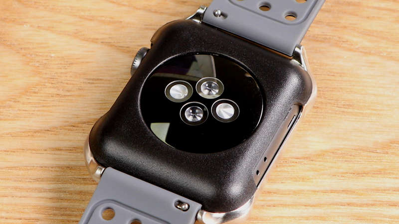 Greatfine Compatible with Apple Watch Band 42mm ,Men Metal Protective Apple Watch Case Sport Sili...