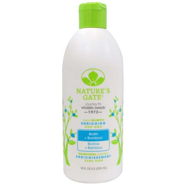 Nature's Gate, Shampoo, Enriching, Vegan, Biotin + Bamboo, 18 fl oz (532 ml)
