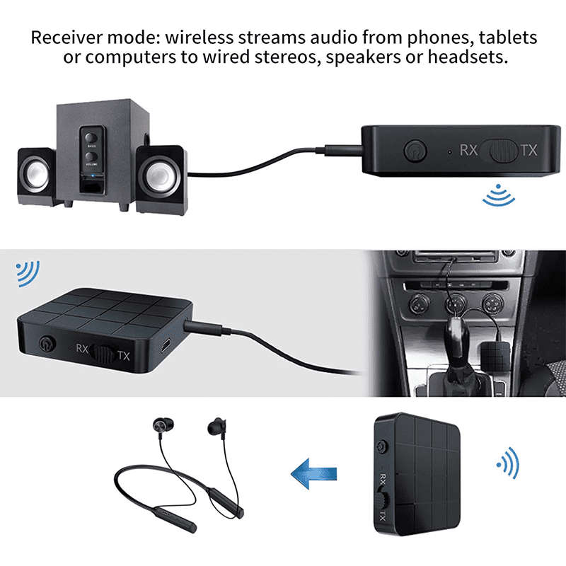 Bluetooth Transmitter & Receiver - Wireless Audio Adapter