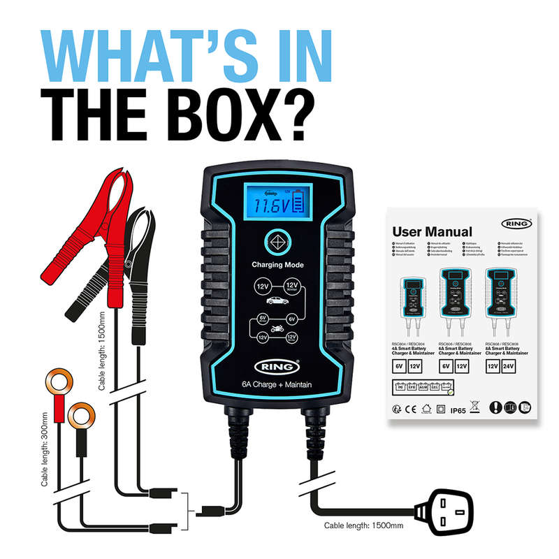 Ring Battery Charger Maintainer 6A 6V/12V