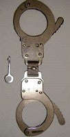 Single Locking Black Steel Handcuffs