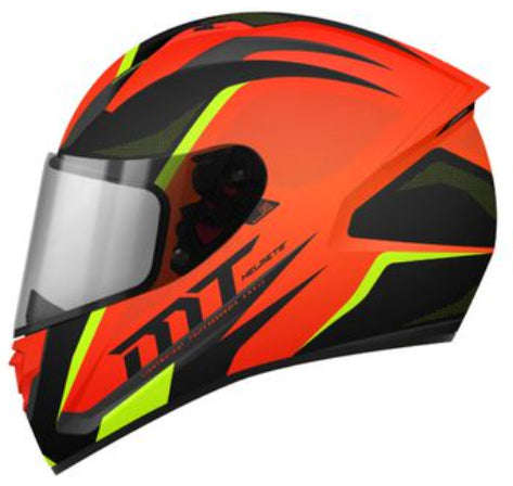 MT Stinger Motorcycle Helmet - Orange-Black-Yellow / XL