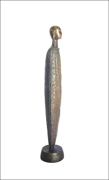Warrior Abstract Figurine Bronze Sculpture