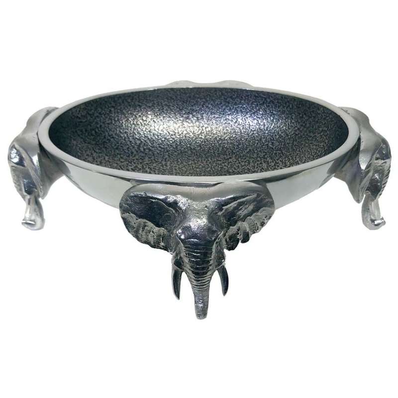 4 Elephant Oval Bowl - Lamu Aluminium Tableware