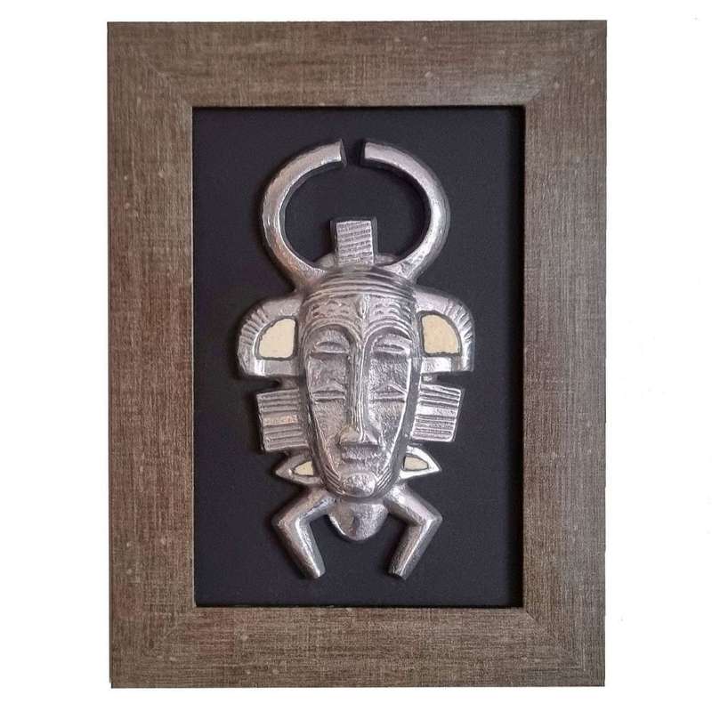 Senufo Mask  Framed - Aluminium