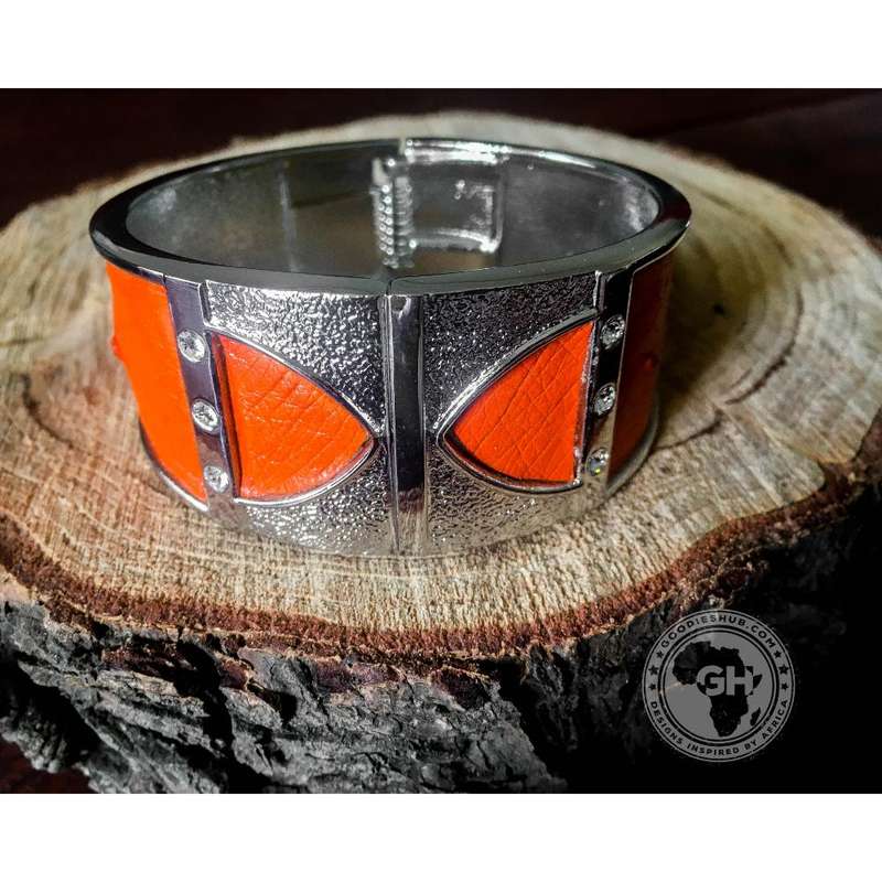 Bangle - Ostrich Leather - Tangerine
