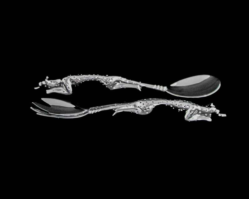 Salad Server Small- Cheetah Africa Collection - Diana Carmichael
