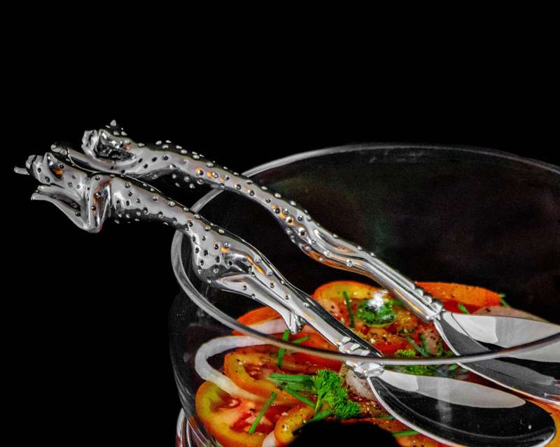 Salad Server Small- Cheetah Africa Collection - Diana Carmichael