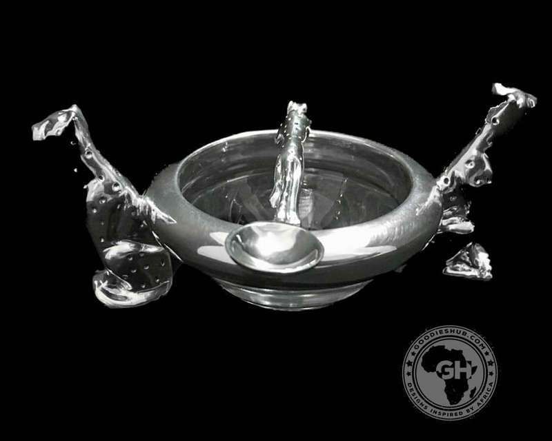 Dish 60mm Double & salt spoon Set  - Cheetah Africa Collection - Diana Carmichael