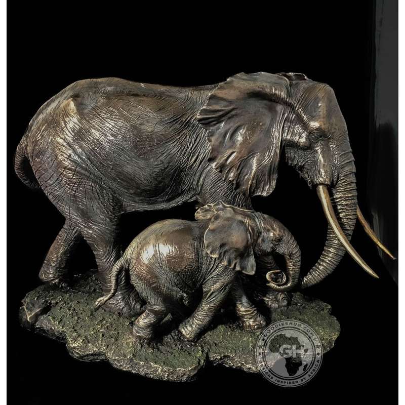 Elephant Bronzed Sculpture - Akilah