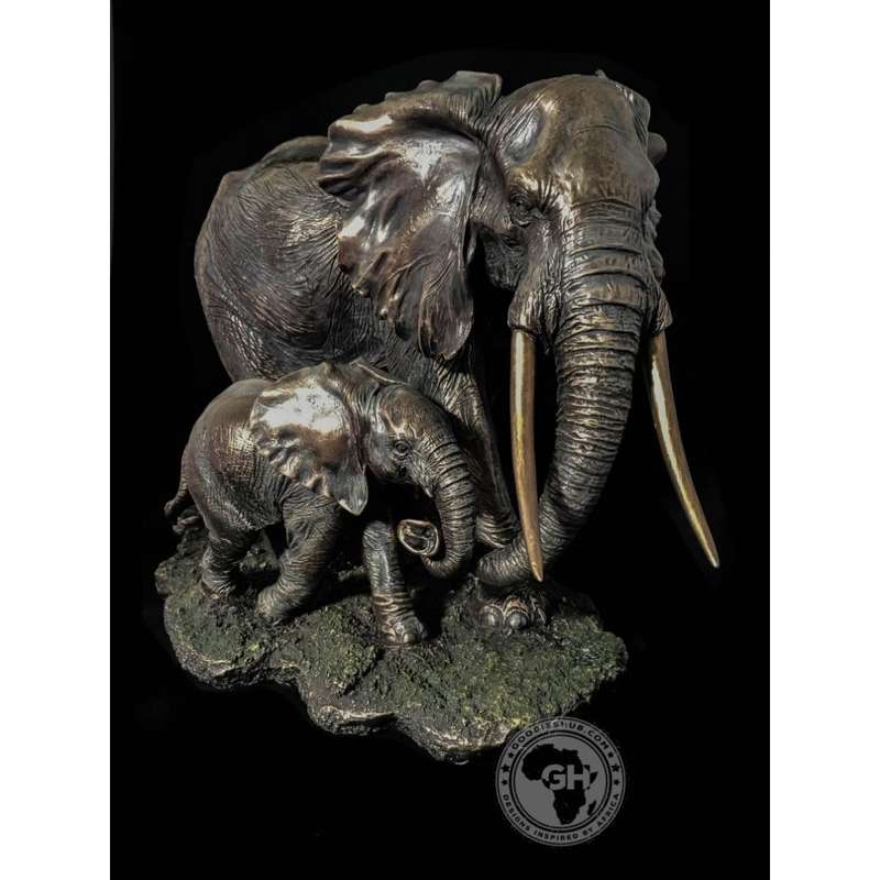 Elephant Bronzed Sculpture - Akilah