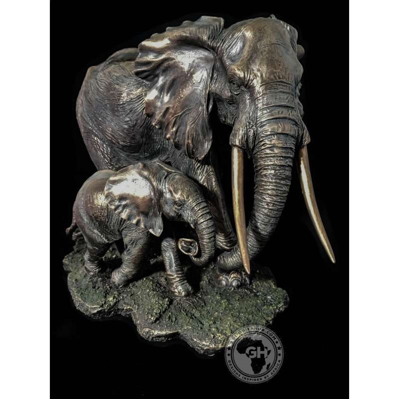Elephant Bronzed Sculpture - Akilah