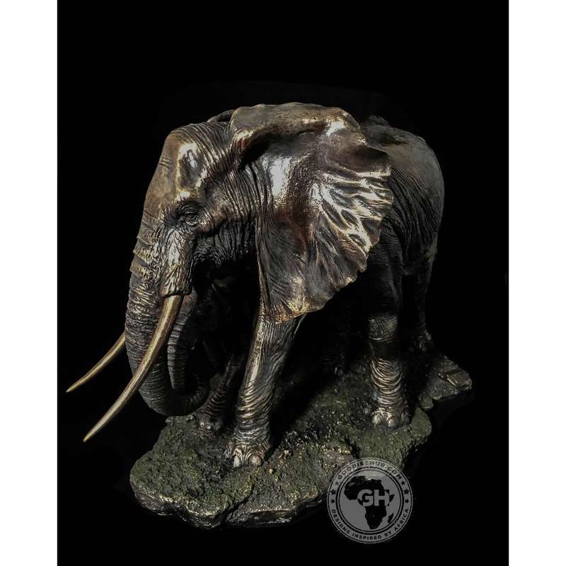 Elephant Bronzed Sculpture - Akilah
