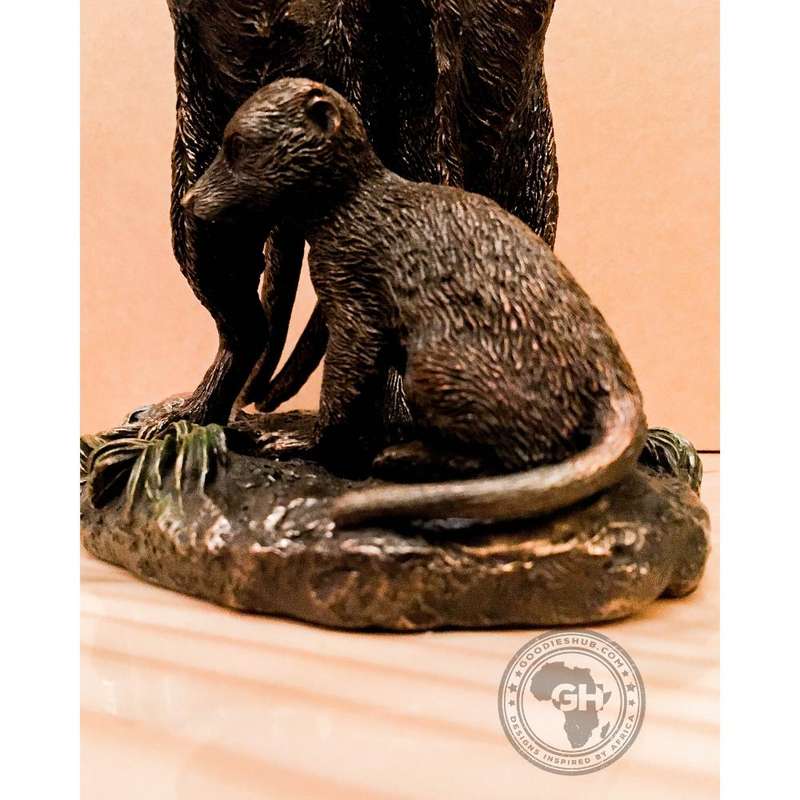 Meerkat Family Bronzed Sculpture