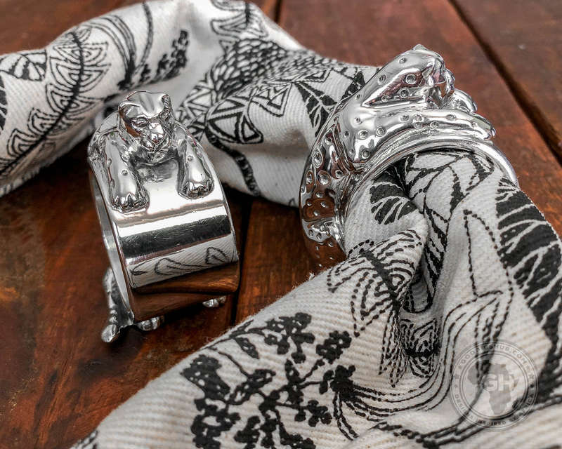 Napkin Ring Cheetah (Set of 4)- Cheetah Africa Collection - Diana Carmichael