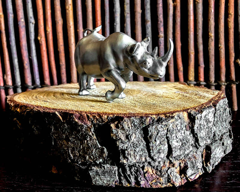 Rhino Pewter Sculpture