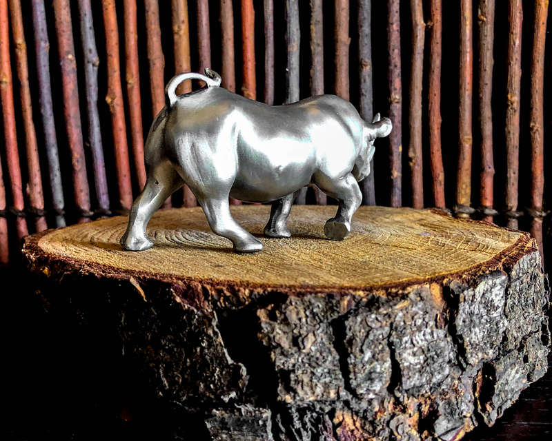 Rhino Pewter Sculpture