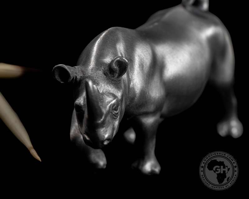 Rhino Pewter Sculpture