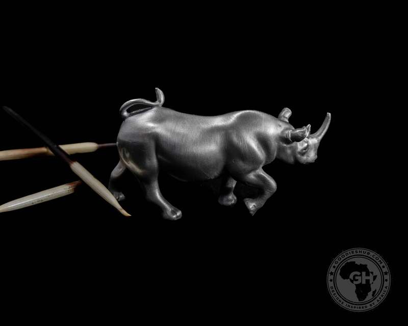 Rhino Pewter Sculpture