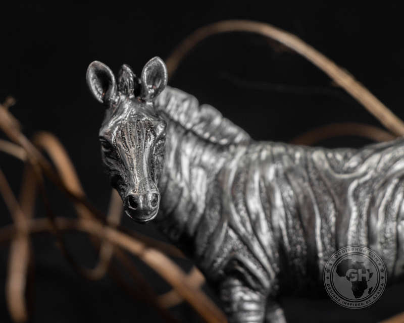 Zebra Pewter Sculpture